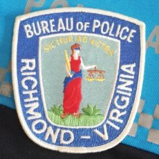 Militaria: PARCHE POLICÍA. RICHMOND BUREAU OF POLICE (VIRGINIA-ESTADOS UNIDOS)