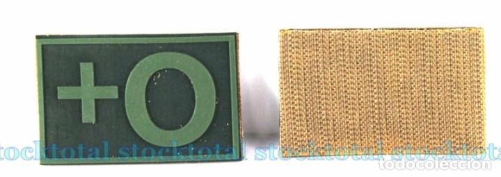 Militaria: Parche goma ( 0+ ) Arida. (5.4 x3.4cm) Parche: Grupo sangu&iacute;neo (O+) Goma Marr&oacute;n Tama&ntilde;o: 5.4x3. 09289