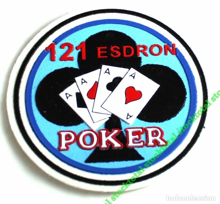 Militaria: Parche 121 Esdron - Poker Parche 121 ESCUADRON-POKER Di&aacute;metro: 9.5 cm 30497