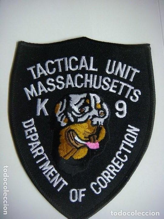 Militaria: PARCHE DE TELA DE TACTICAL UNIT MASSACHUSETTS K-9 DEPARTMENT OF CORRECTION
