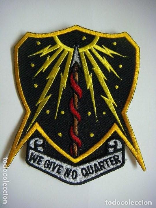 Militaria: PARCHE DE TELA DE WE GIVE NO QUARTER