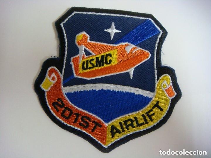 Militaria: PARCHE DE TELA DE USMC 201 ST AIRLIFT