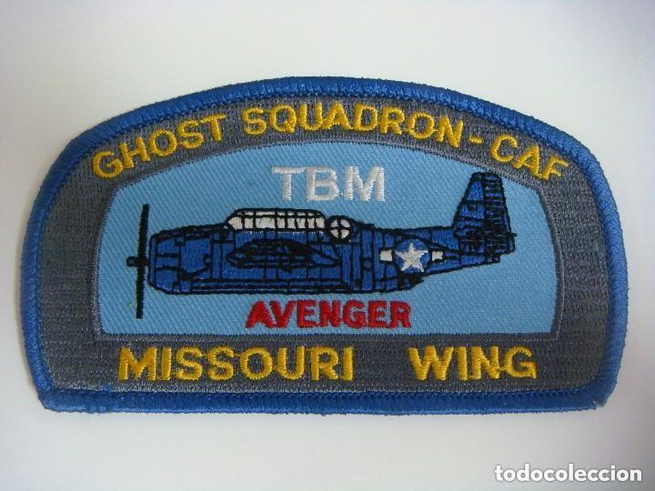Militaria: PARCHE DE TELA DE GHOST SQUADRON-CAF TBM AVENGER MISSOURI WING