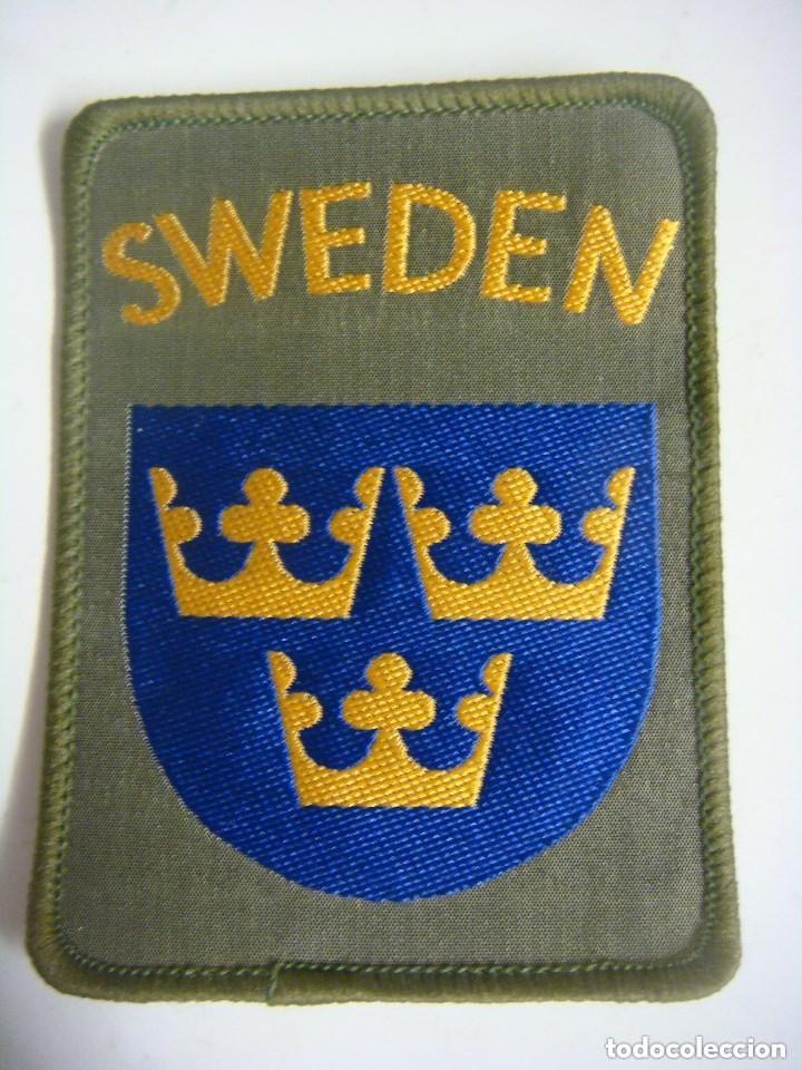 Militaria: PARCHE DE TELA SWEDEN