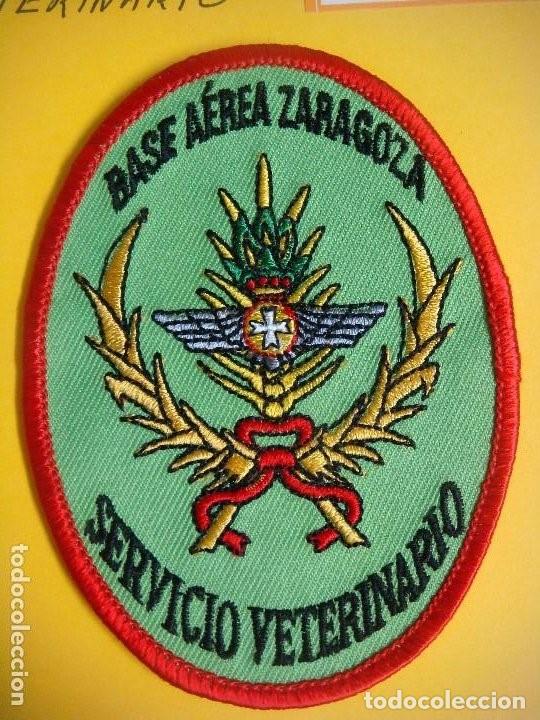 Militaria: PARCHE DE TELA AVIACION ESPA&Ntilde;OLA BASE ZARAGOZA SERVICIO VETERINARIO
