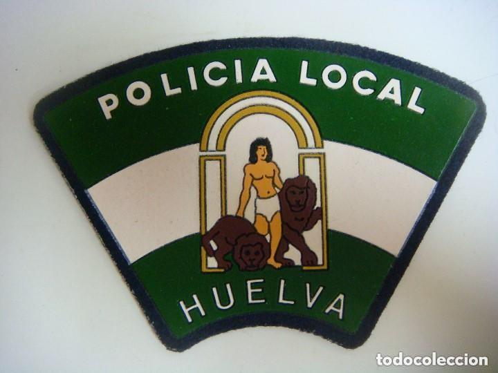 Military Antiques: PARCHE DE TELA DE POLICIA LOCAL HUELVA.