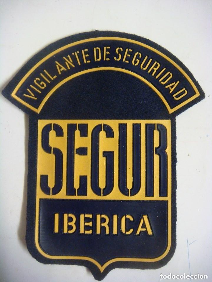 Military Antiques: PARCHE DE TELA DE SEGUR IBERICA VIGILANCIA DE SEGURIDAD