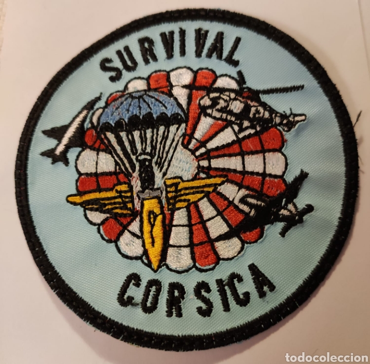 Military Antiques: PARCHE EMBLEMA BORDADO A COLOR SURVIVAL CORSICA