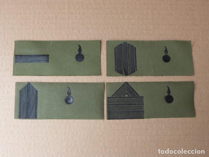 Military Antiques: 4 PARCHES GRADUACION ARTILLERIA PARCHE GALLETA DE PECHO