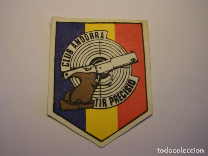 Militaria: Parche de tela, club de tir de precisi&oacute;, Andorra.