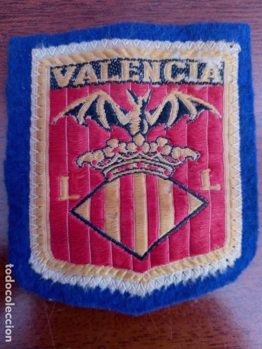 Military Antiques: Antiguo parche bordado- Escudo Valencia