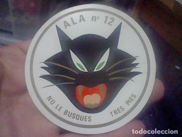 Military Antiques: ALA 12 ESCVADRON NO LE BVSQVES TRES PIES GATO EJERCITO AIRE PARCHE MILITAR PLASTICO 9 CMS *****