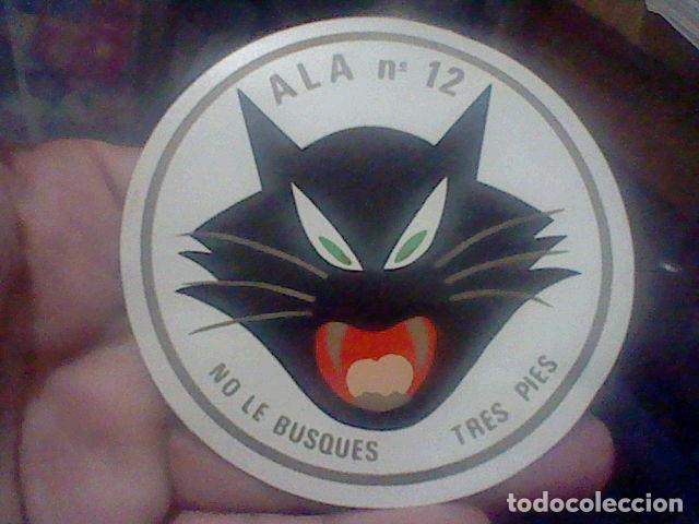 Military Antiques: ALA 12 ESCVADRON NO LE BVSQVES TRES PIES GATO EJERCITO AIRE PARCHE MILITAR PLASTICO 9 CMS * * *****