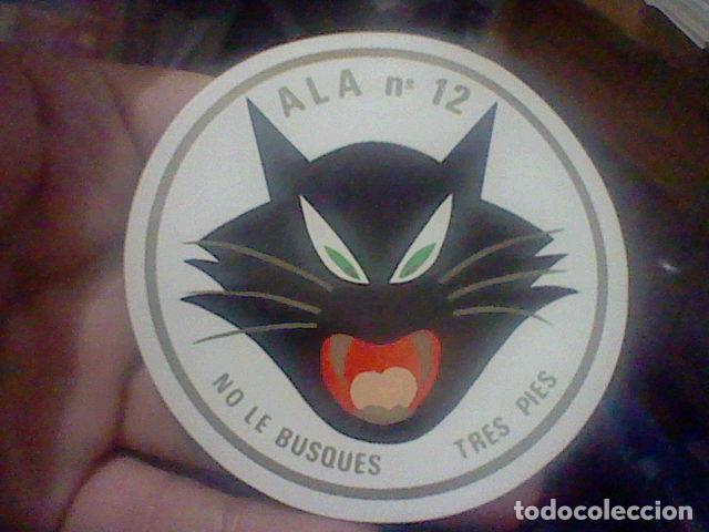 Military Antiques: ALA 12 ESCVADRON NO LE BVSQVES TRES PIES GATO EJERCITO AIRE PARCHE MILITAR PLASTICO 9 CMS * ** *****
