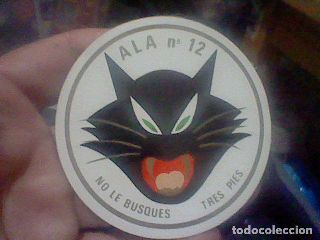 Military Antiques: ALA 12 ESCVADRON NO LE BVSQVES TRES PIES GATO EJERCITO AIRE PARCHE MILITAR PLASTICO 9 CMS **