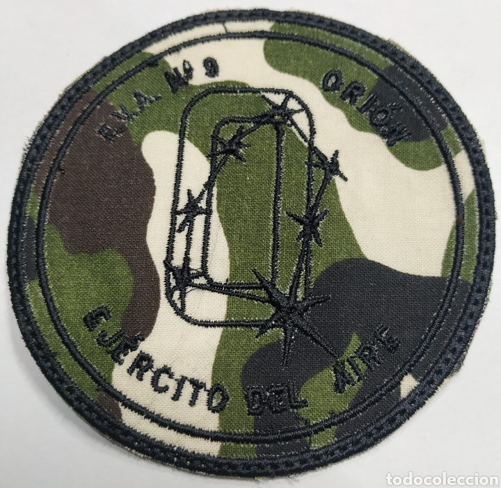 Military Antiques: PARCHE EMBLEMA BORDADO CAMUFLAJE &Aacute;RIDO DEL E.V.A 9 ORI&Oacute;N E. DEL AIRE
