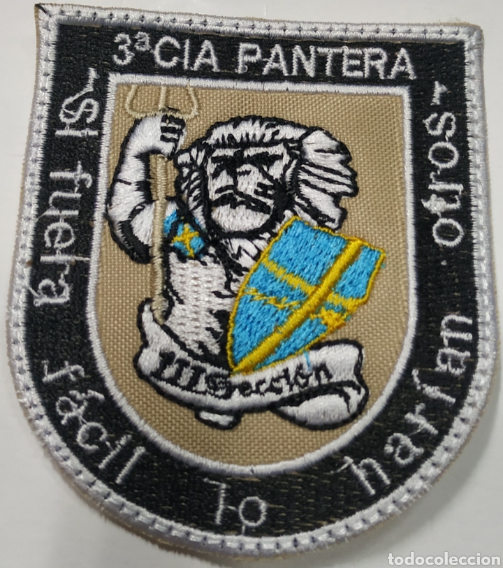 Militaria: PARCHE DE BRAZO BORDADO A COLOR III C&Iacute;A PANTERA BRILAT