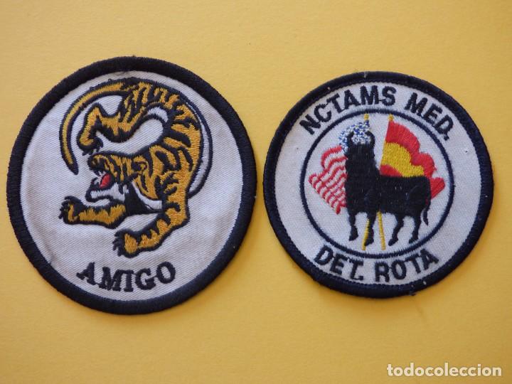 Militaria: PARCHES 741 ESCUADRON, A&Ntilde;O 1988 Y NCTAMS MED. DET. ROTA, A&Ntilde;O 1993