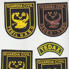 Militaria: 5 PARCHES DE DIFRENTES UNIDADES TEDAX DE GUARDIA CIVIL
