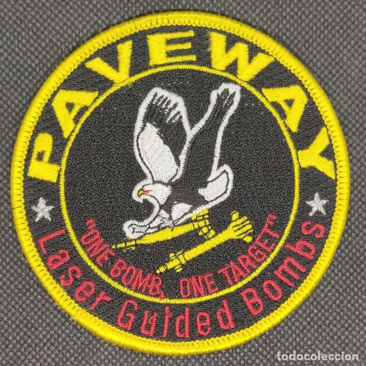 Militaria: PARCHE BORDADO EJERCITO DEL AIRE. PAVEWAY - Foto 1
