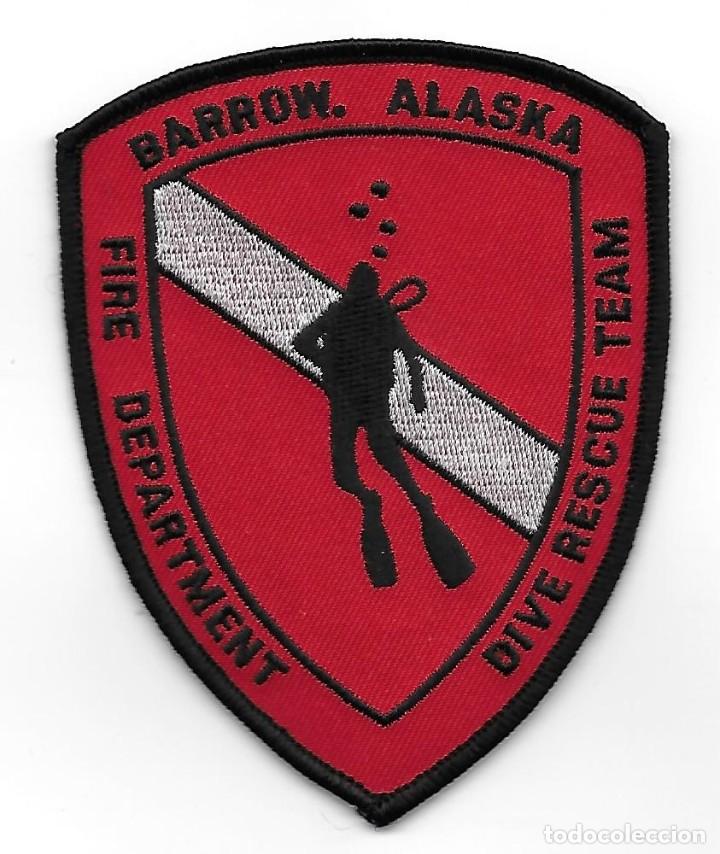 Militaria: parche BOMBERO USA BUCEADOR DE RESCATE BARROW ALASKA