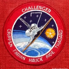 Militaria: ORIGINAL – PARCHE BORDADO NASA – MISIÓN CHALLENGER – CRIPPEN FASIAN HAUCK RIDE THAGARD. Lote 340600633