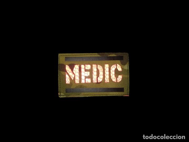 Militaria: Parches Hook and Loop reflectantes-Palabra Medic - rectangular - 8x5cm Militar - Foto 2
