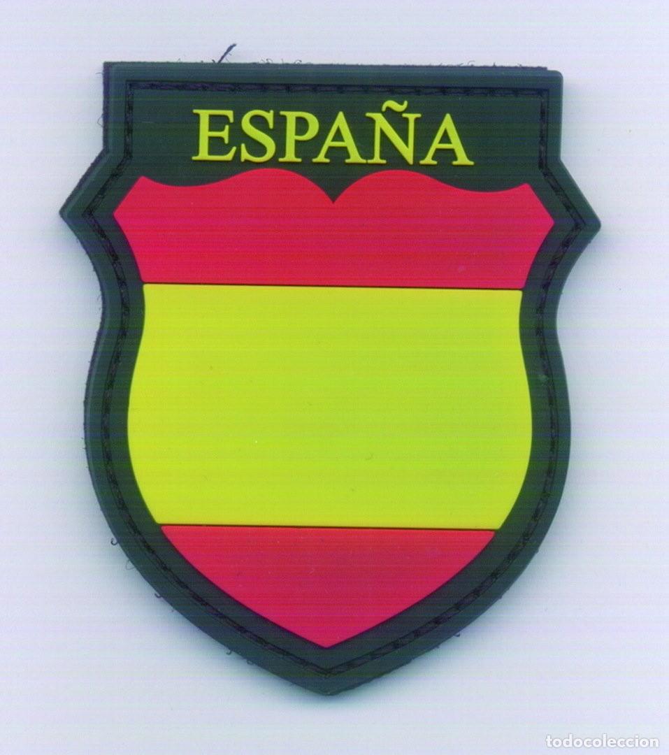 Militaria: PARCHE PL&Aacute;STICO INYECTADO DIVISI&Oacute;N AZUL - Foto 1