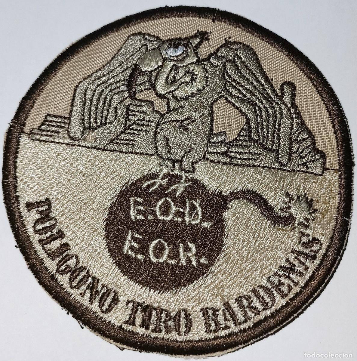 Military Antiques: PARCHE EMBLEMA DE BRAZO BORDADO &Aacute;RIDO POL&Iacute;GONO DE TIRO BARDENAS E.O.D./E.O.R.