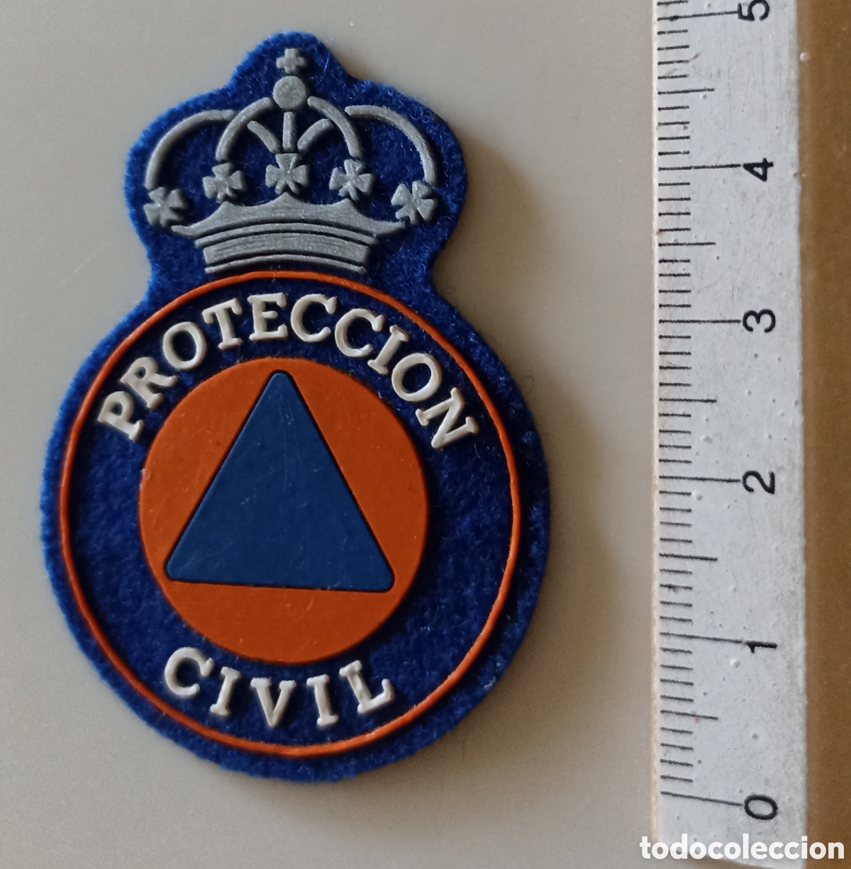 Militaria: PARCHE DE GORRA PROTECCI&Oacute;N CIVIL - Foto 1