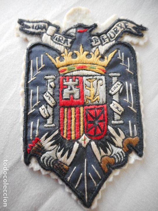 Military Antiques: ANTIGUO PARCHE TELA EMBLEMA INSIGNIA UNA GRANDE Y LIBRE FRANQUISMO YUGO FLECHAS SIGLO XX MILTAR?