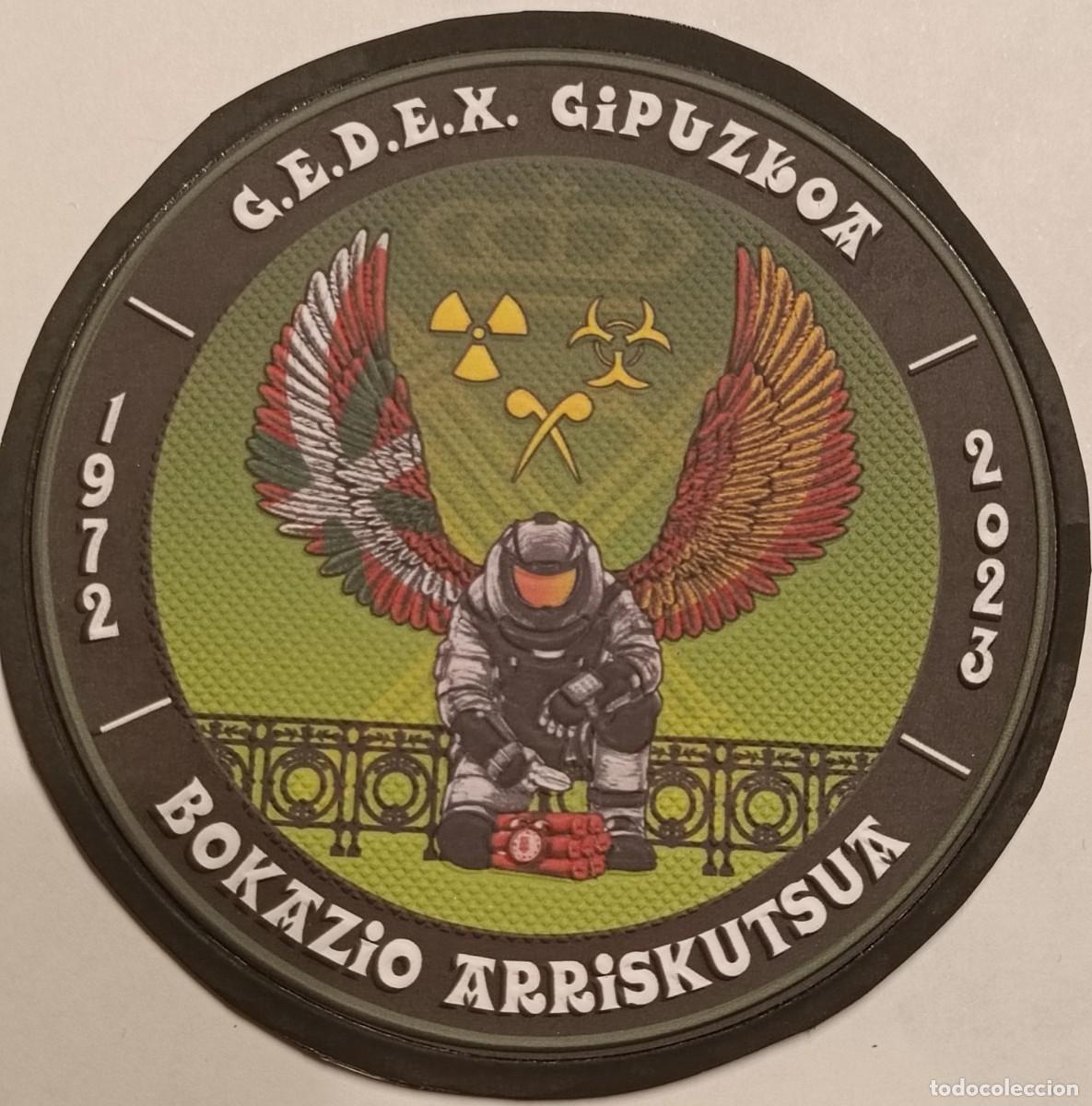 Military Antiques: PARCHE EMBLEMA DE BRAZO A COLOR EN RELIEVE DE G.E.D.E.X. GUIPUZKOA G. CIVIL