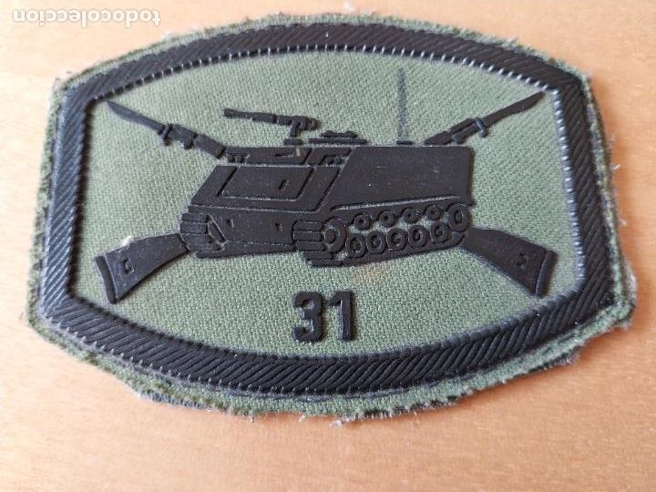 Militaria: DIVISION ACORAZADA 31 ASTURIAS PARCHE TELA 8CM ANCHO ORIGINAL TANQUE FUSILES ASPA