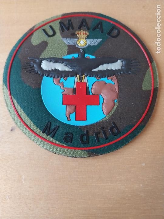 Militaria: UMAAD MADRDI UNIDAD MEDICA APOYO AL DESPEGUE PARCHE TELA CAUCHO EJERCITO AIRE 9.5CM