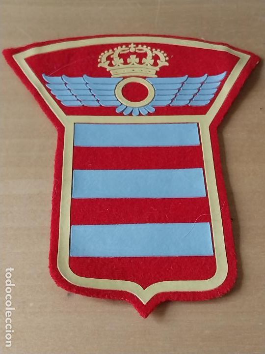 Militaria: COLEGIO MAYOR BARBERAN EJERCITO AIRE PARCHE TELA CAUCHO GIGANTE 15 X 13CM