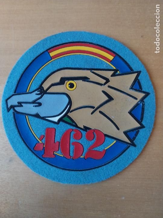 Militaria: ESCUADRON 462 EJERCITO AIRE ALA PARCHE TELA CAUCHO MILITAR APRX 11 CM