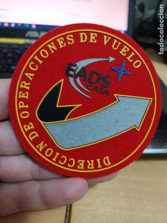 Militaria: ESCUADRON EADS CASA EJERCITO AIRE ALA PARCHE TELA CAUCHO 8,8CM ALTO MILITAR OPERACIONES VUELO