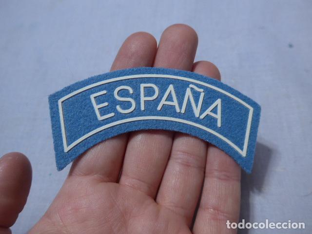 Military Antiques: * Antiguo parche de Naciones Unidas de Espa&ntilde;a, cascos azules, OTAN. ZX