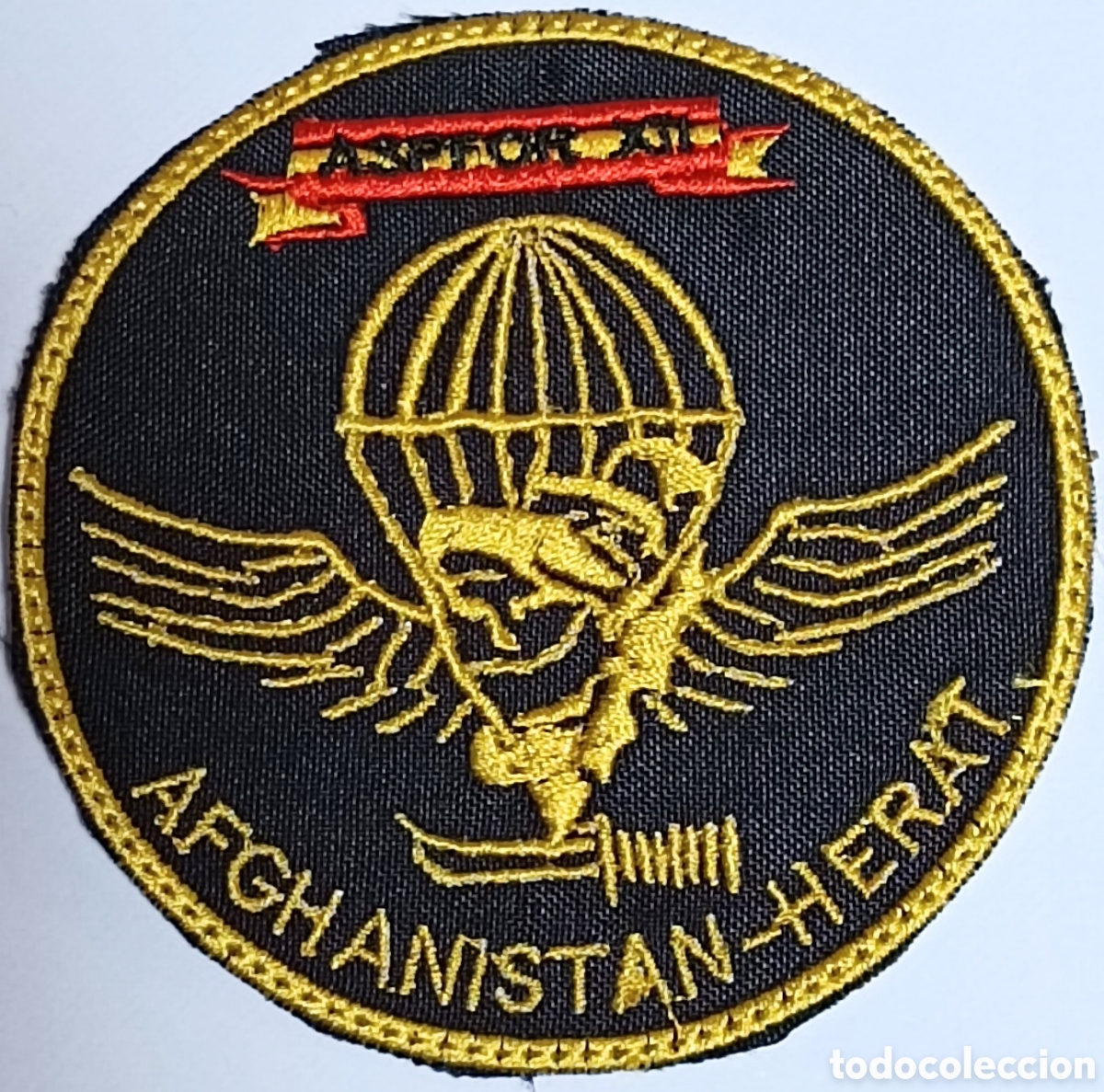 Militaria: PARCHE EMBLEMA BORDADO ASPFOR XII HERAT- AFGANIST&Aacute;N