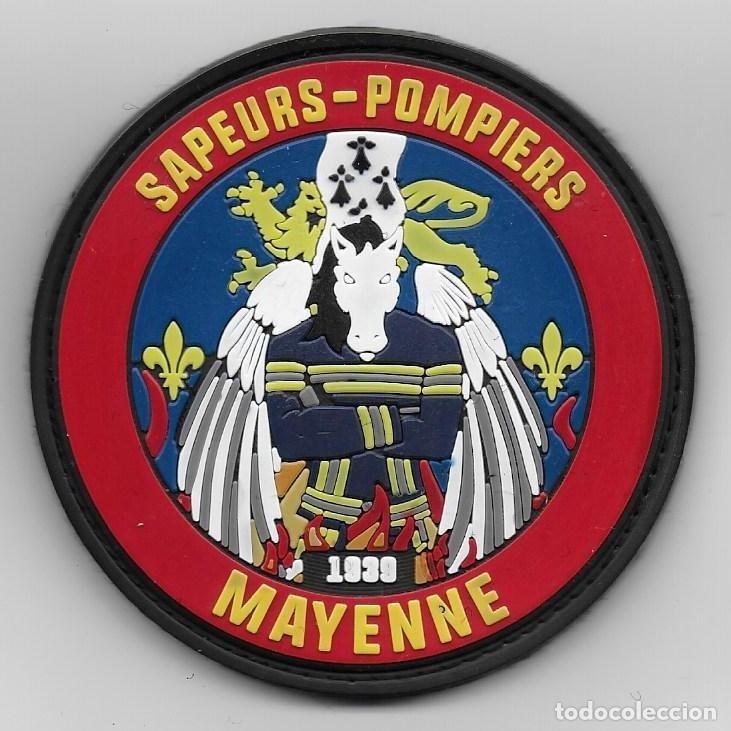 Militaria: parche BOMBEROS FRANCIA MAYENNE - Foto 1