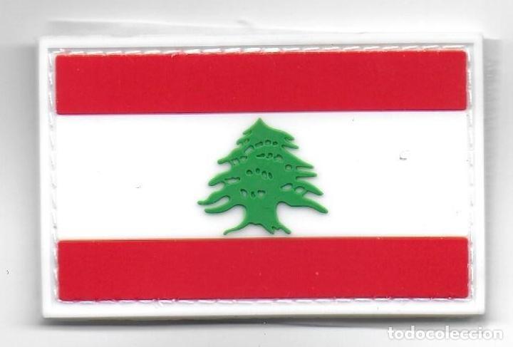 Militaria: parche BANDERA EJERCITO DEL LIBANO PVC - Foto 1