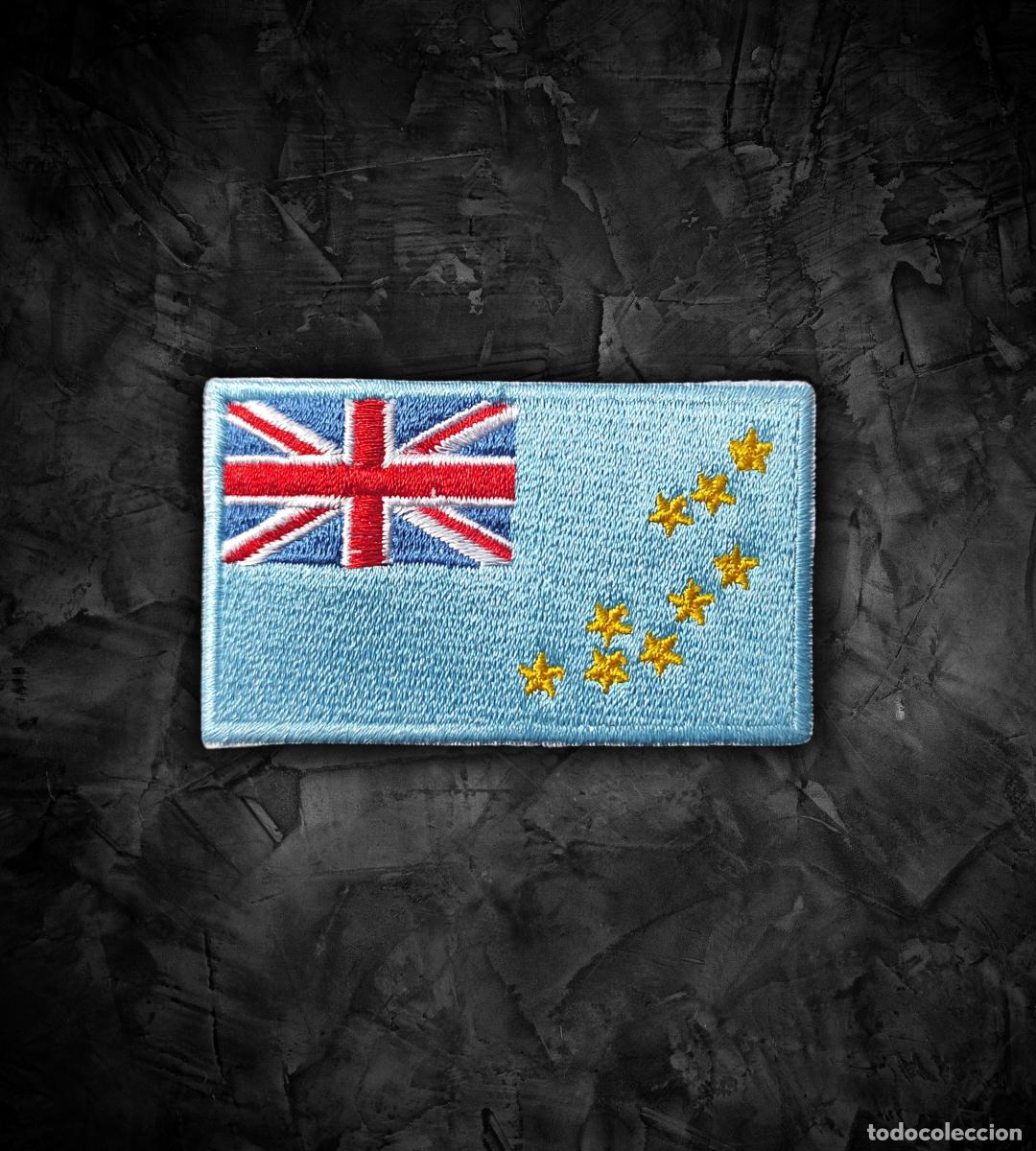 Militaria: TUVALU Parche bandera termoadhesiva - Foto 1