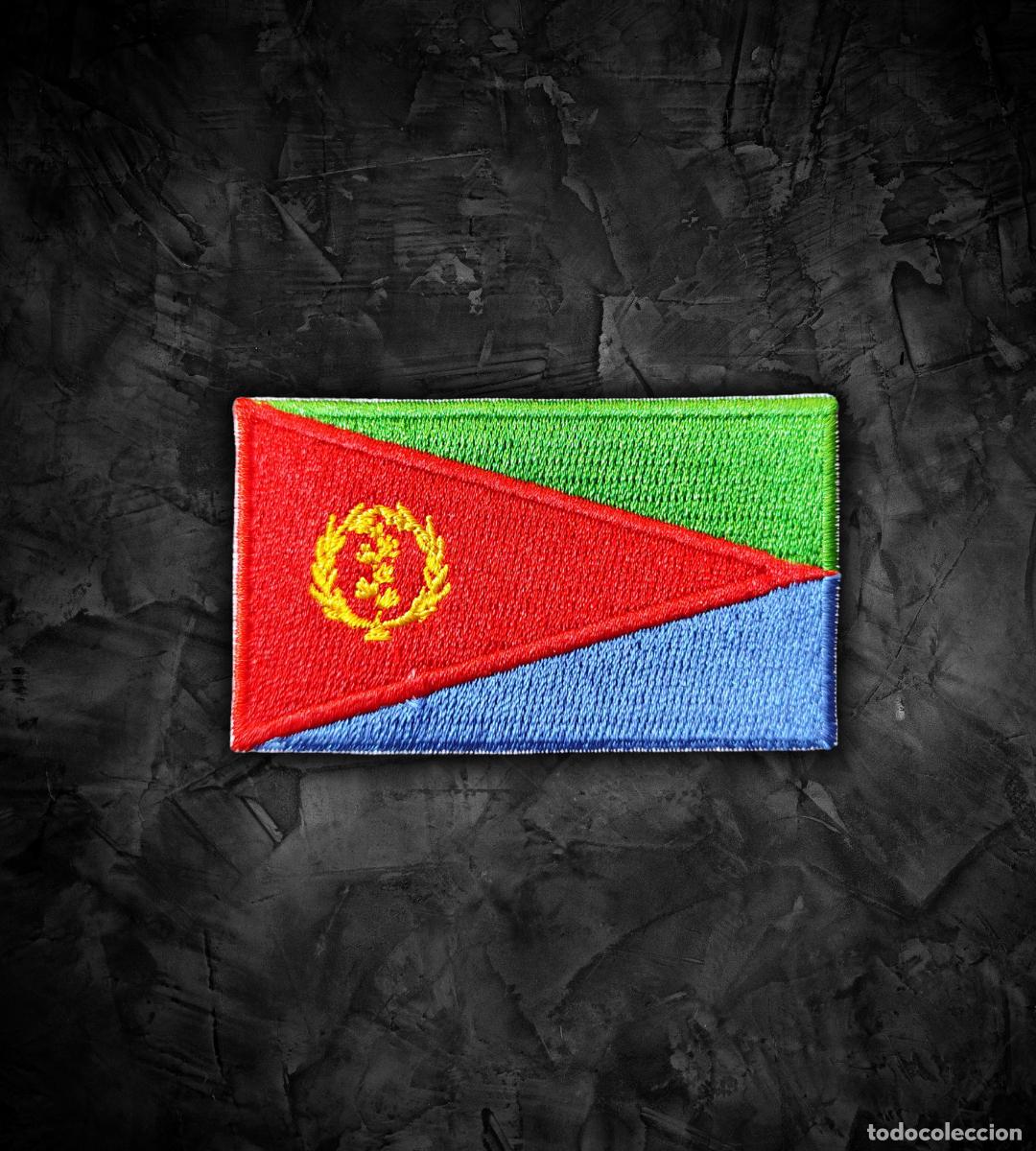 Militaria: ERITREA Parche bandera termoadhesiva - Foto 1