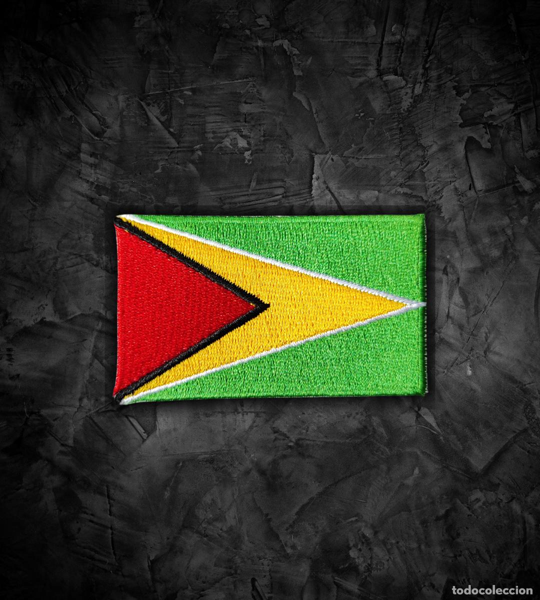 Militaria: GUYANA Parche bandera termoadhesiva - Foto 1