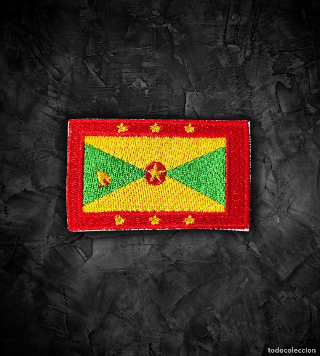 Militaria: GRANADA Parche bandera termoadhesiva - Foto 1