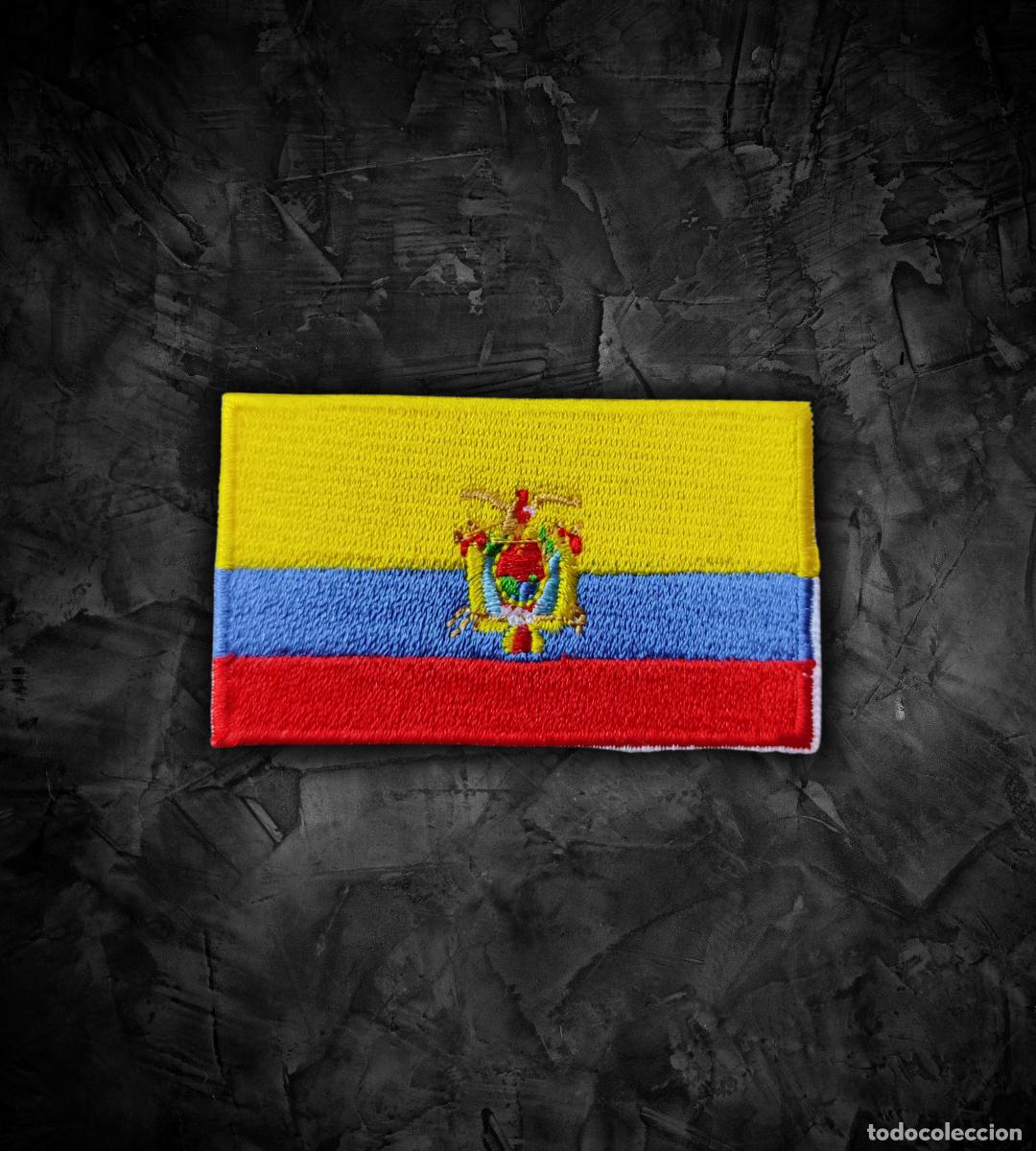 Militaria: ECUADOR Parche bandera termoadhesiva - Foto 1