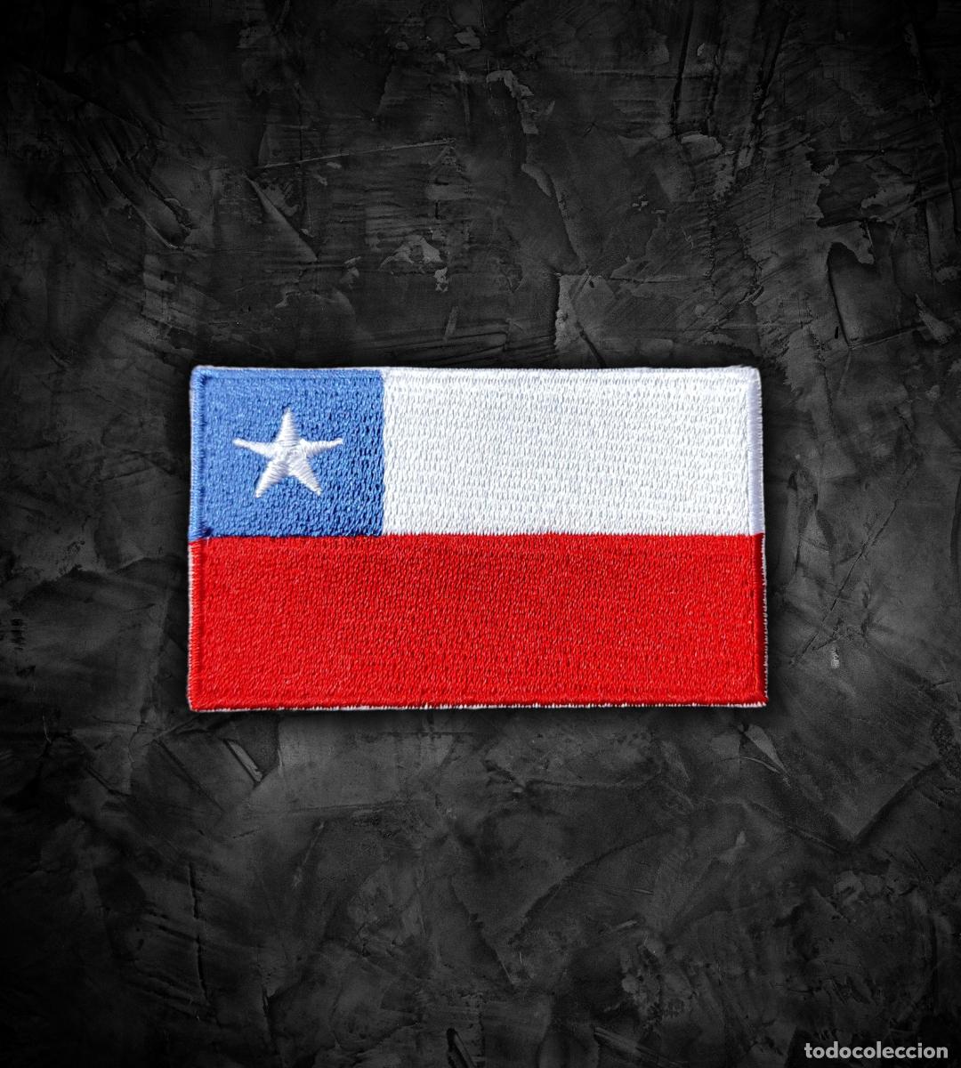 Militaria: CHILE Parche bandera termoadhesiva - Foto 1