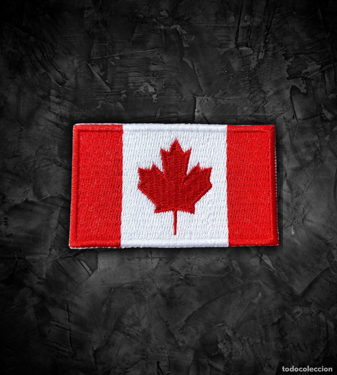 Militaria: CANADA Parche bandera termoadhesiva - Foto 1