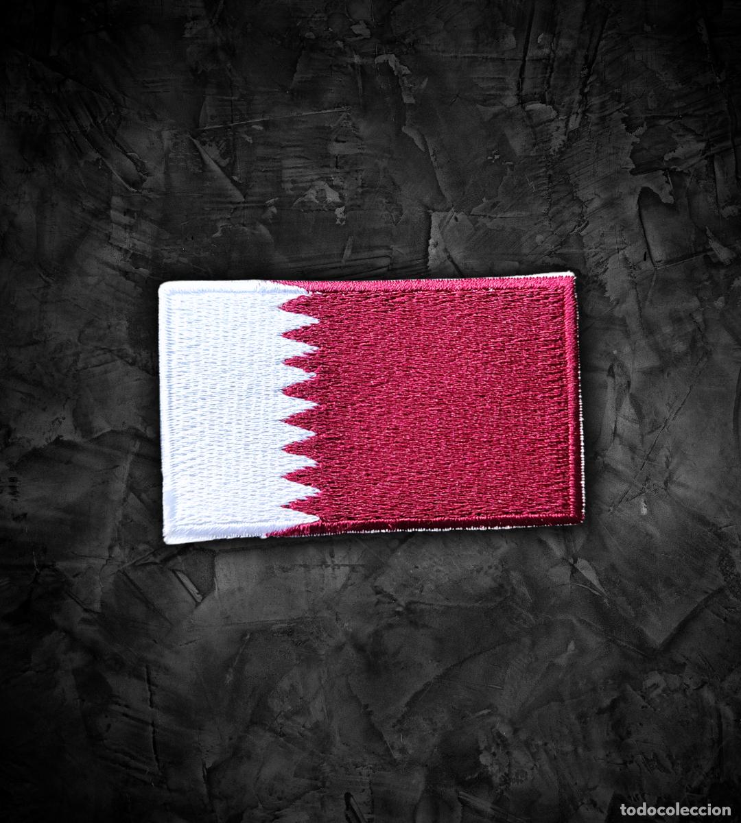 Militaria: QATAR Parche bandera termoadhesiva - Foto 1