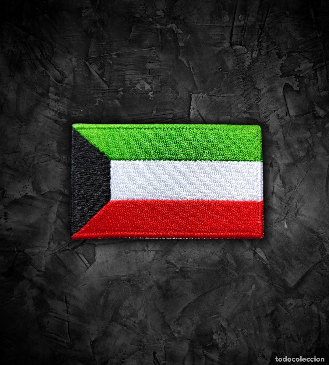 Militaria: KUWAIT Parche bandera termoadhesiva - Foto 1